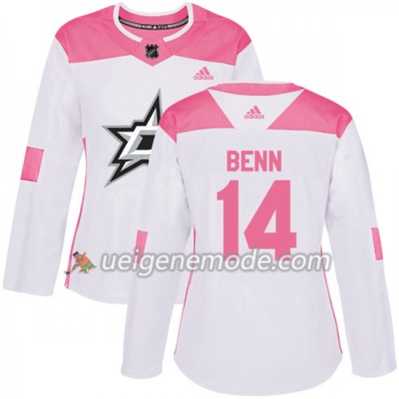 Dame Eishockey Dallas Stars Trikot Jamie Benn 14 Adidas 2017-2018 Weiß Pink Fashion Authentic